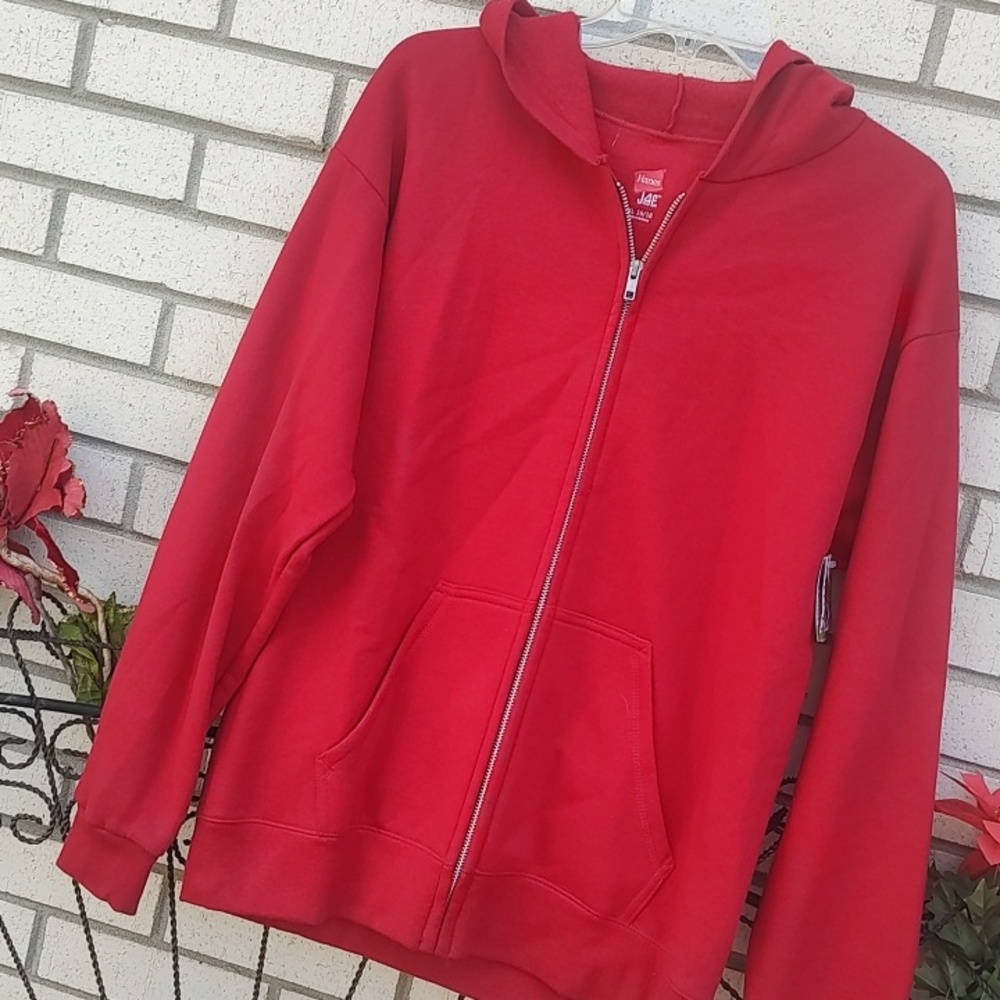 Youth Hanes Red, Hooded Jacket - - Picture 7 of 11